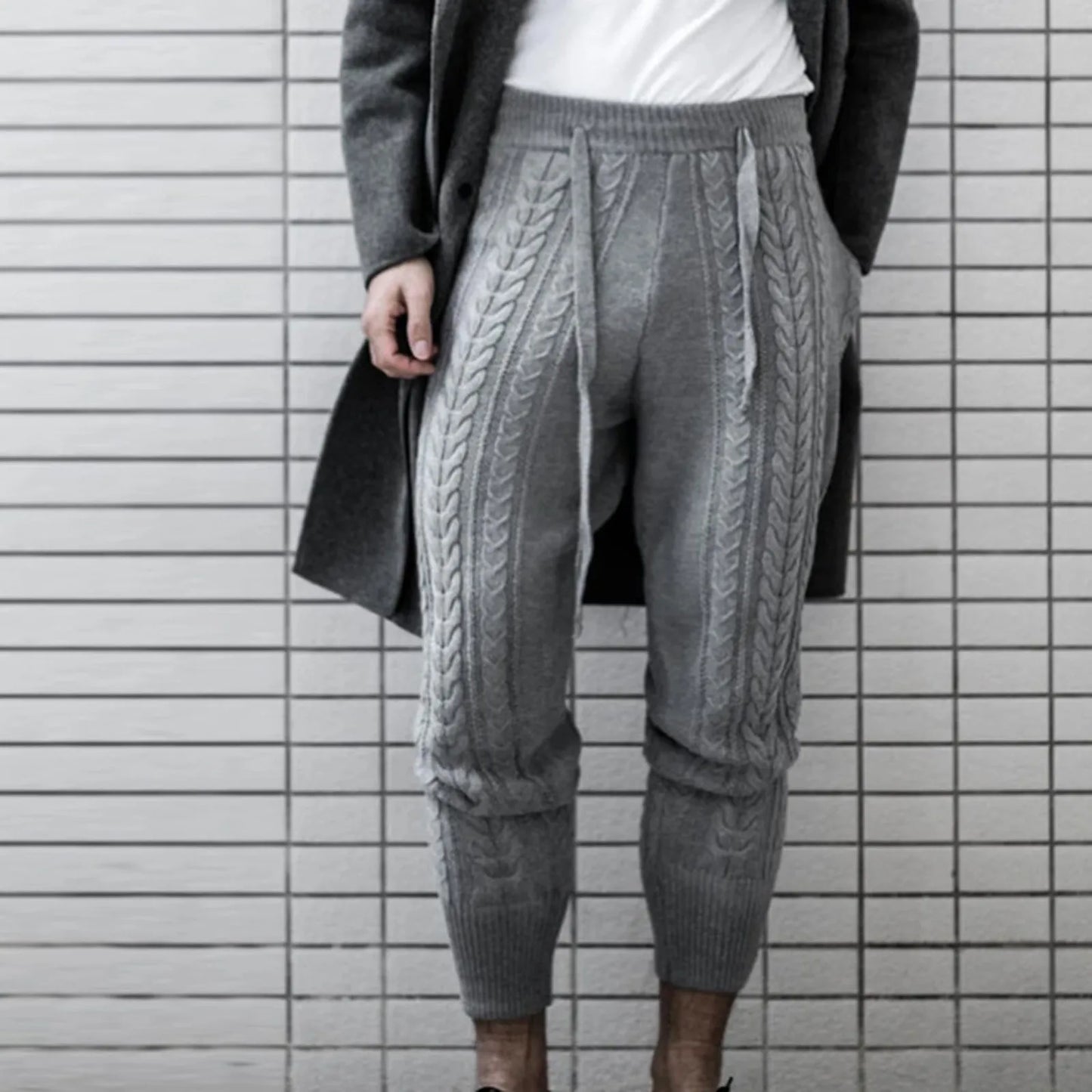 Solid Color Winter Warm Woollen Trouser