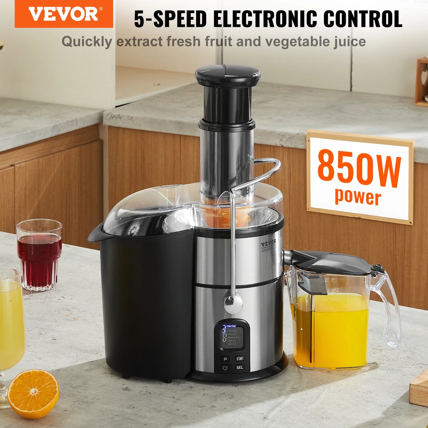 VEVOR Centrifugal Juicer mixer Machine Fruits Vegetables Juice Extractor portable mini blender