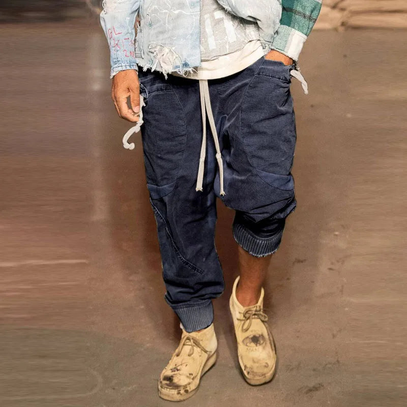 Spring 2023 Pockets Mid Waist Drawstring Trousers