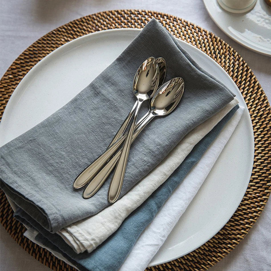 4PCS 40X40CM Pure Linen Napkins