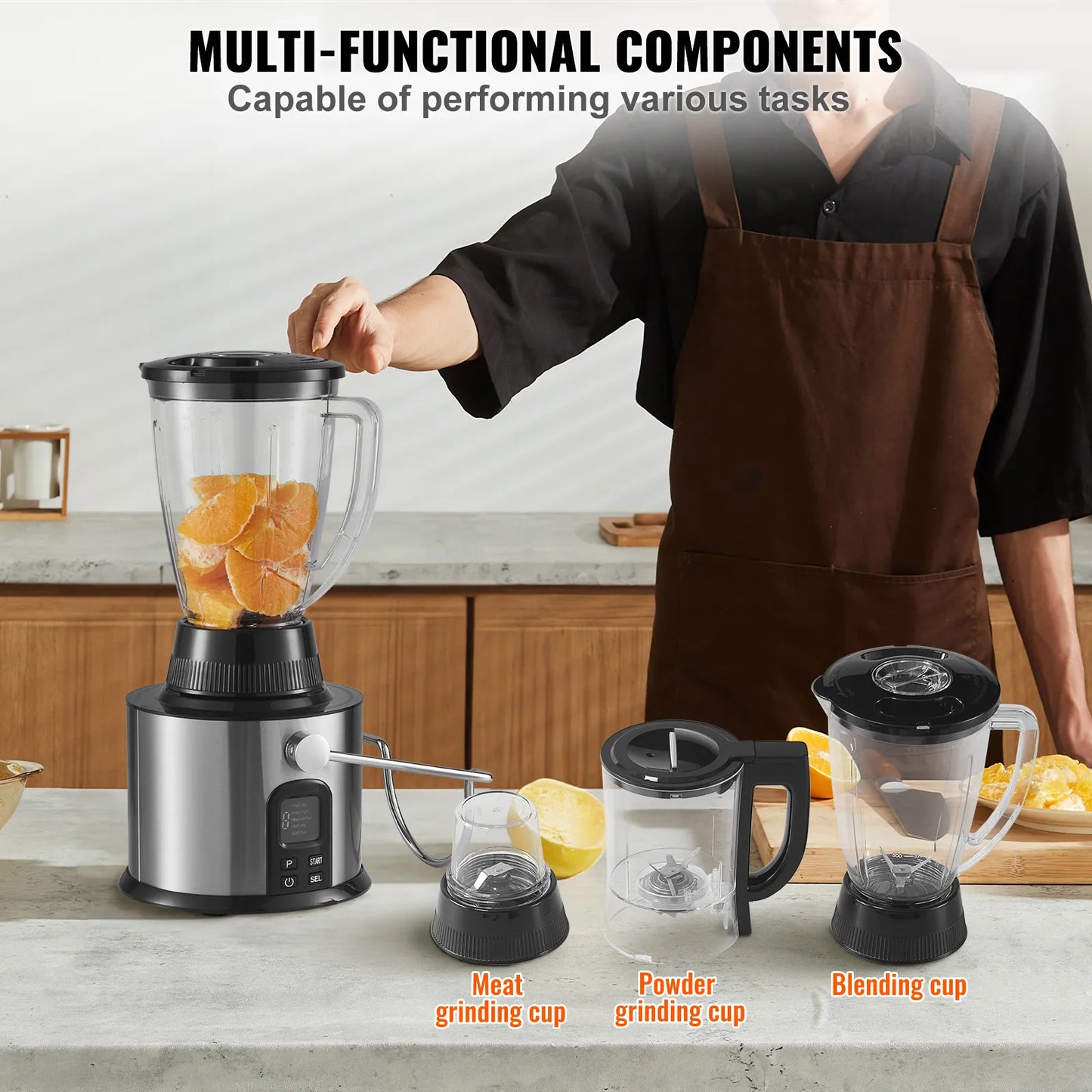 VEVOR Centrifugal Juicer mixer Machine Fruits Vegetables Juice Extractor portable mini blender