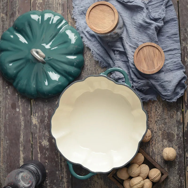 Pumpkin Enamel Stew Sets of Pot and Pans