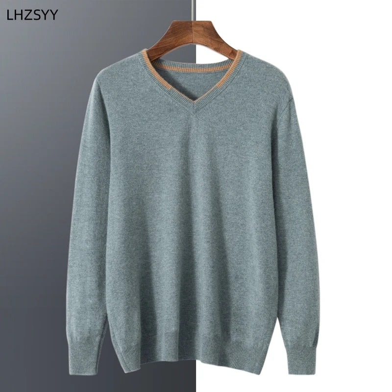 100% Pure Cashmere V-neck Sweater