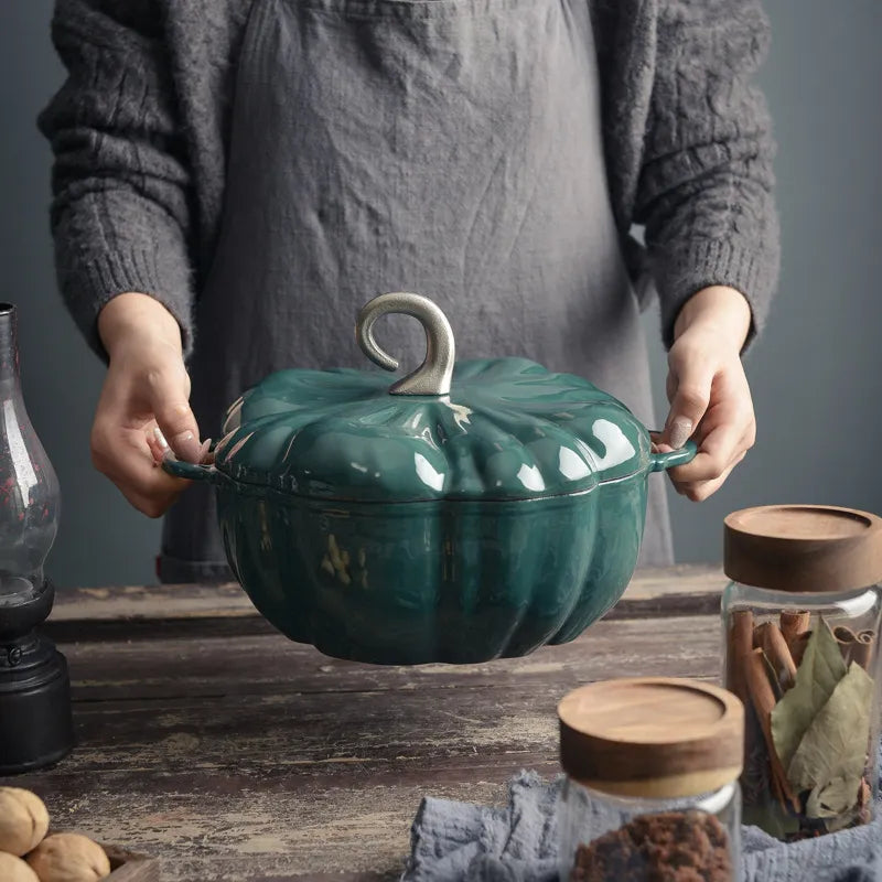 Pumpkin Enamel Stew Sets of Pot and Pans